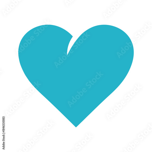 Broken Heart Icon in Turquoise