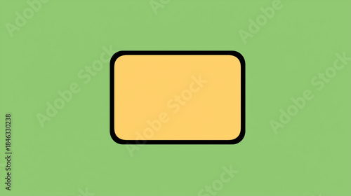 Free Download Simple Orange Rectangle with Rounded Corner: A simple, isolated yellow rectangle with rounded edges, perfect for use in design or as a background element. - GFXLoad