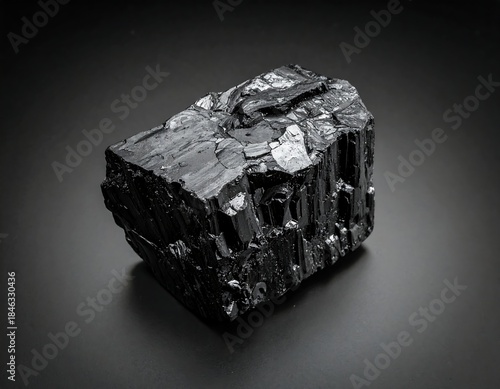 Wallpaper Mural Close-up of a jagged, crystalline, dark-toned mineral specimen Torontodigital.ca