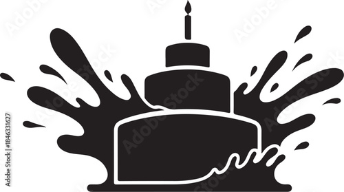 
Birthday Cake & Dessert Icons Set – Black Silhouette Cake Vector Bundle for Party, 
Bakery & Celebration Designs