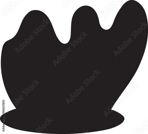 Abstract organic shape silhouette vector illustration, perfect for modern design and minimalist concepts