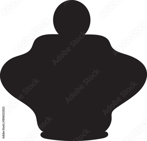 Black silhouette vector design of a chess crown icon. Minimalist graphic symbolizing strategy, royalty, and intellectual games. Perfect for transparent background integration