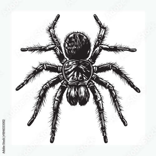 spider isolated on white background