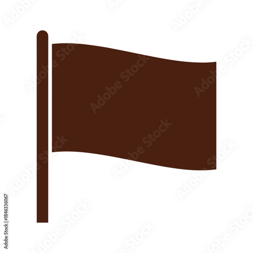 Brown flag on a pole