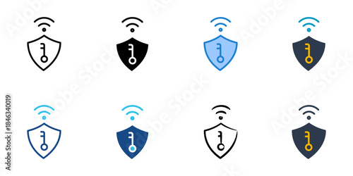 smart key icons set multiple style vector collection. 
