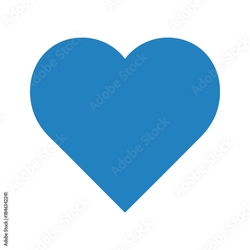 Free Download Blue Heart Icon on White Background - GFXLoad