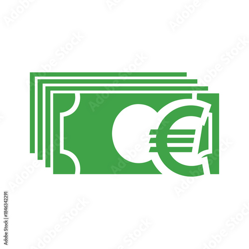 Euro banknotes icon
