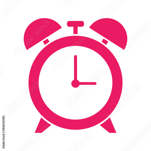 Pink Alarm Clock Icon