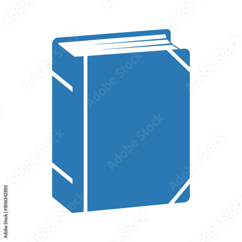 Blue hardcover book icon
