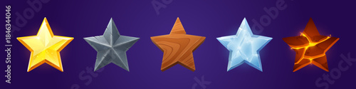 Stars game score elements, Ui or gui rate assets