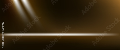 Empty dark gold studio background space for selling products, backdrop, wallpaper, background, text.