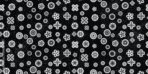 Winter snow endless pattern.Seamless pattern with snowflakes . Christmas snow repeating pattern.Vector
