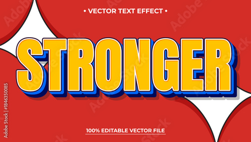 Vibrant editable vector text effect with strong typography