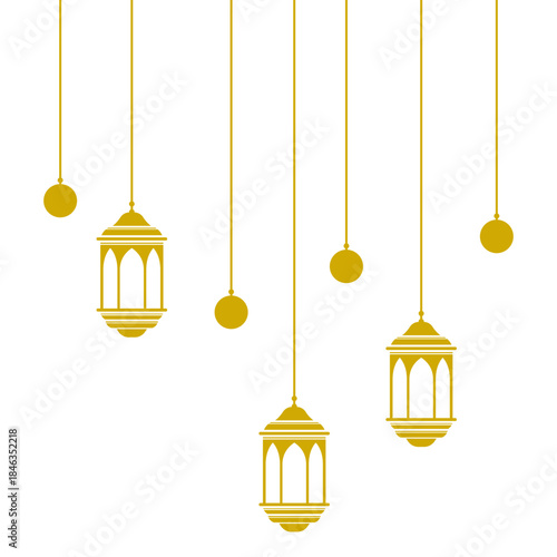 Ramadan kareem islam lentern vector background illustration