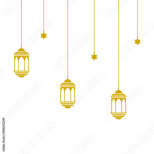 Ramadan kareem islam lentern vector background illustration
