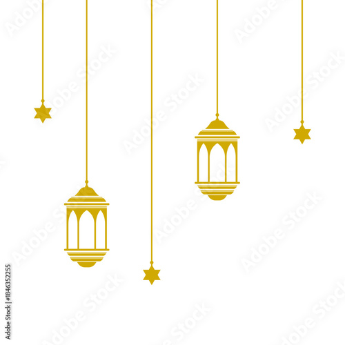 Ramadan kareem islam lentern vector background illustration