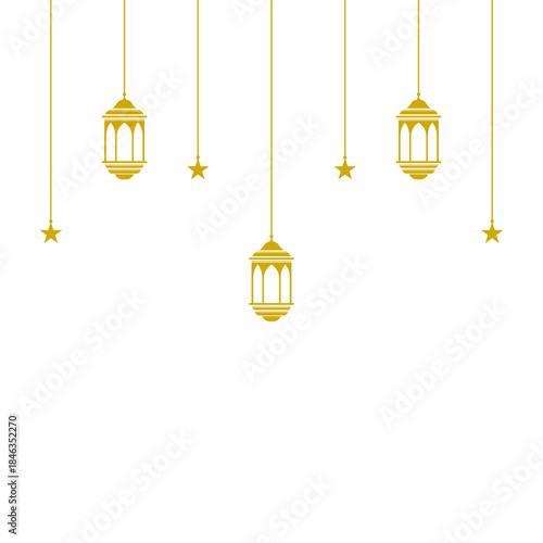 Ramadan kareem islam lentern vector background illustration
