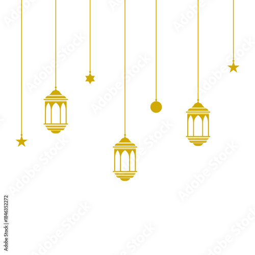 Ramadan kareem islam lentern vector background illustration