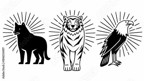 vector illustration of a lion