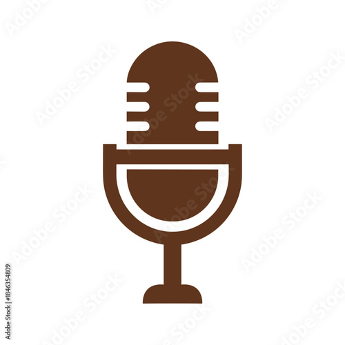 Vintage microphone icon