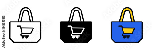 Shopping Bag is an icon representing retail purchases, shopping activities, and consumer goods.