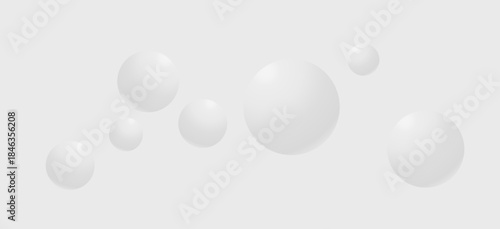 Modern and versatile minimalist white ball background. The ball floats with a smooth gradient. Perfect for digital and print media applications, promotions, advertising, banners, and web headers.