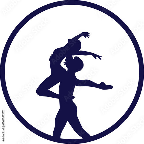 silhouette of a dancing couple