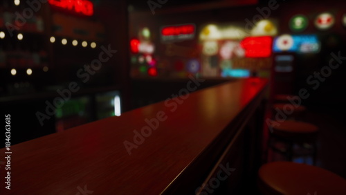 Bild auf Leinwand Warm lights create a welcoming environment in a lively bar