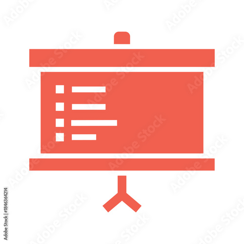 Presentation on easel icon
