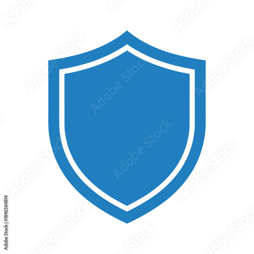 Free Download Blue shield icon on white background - GFXLoad