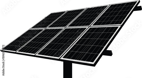 Solar photovoltaic panel mounted on a pole for renewable energy generation.