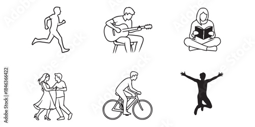 set of women silhouettes