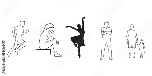 silhouettes of people