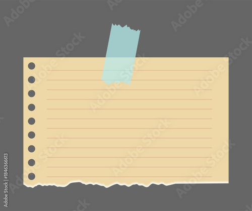 Paper notes stickers. Place for memo messages on paper sheets. Blank sticky place for to do list and office notice or information board