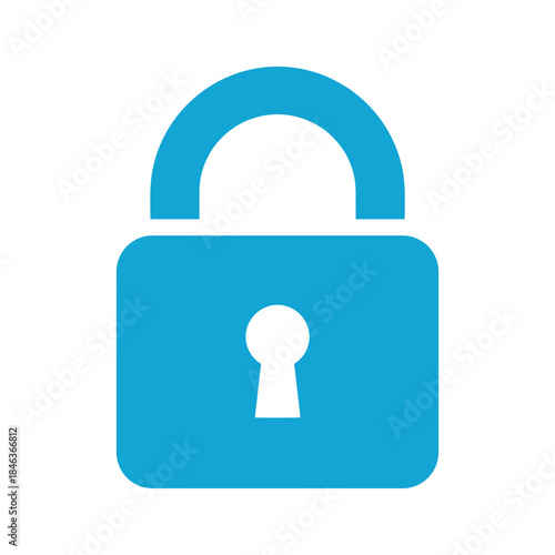 Open blue padlock icon