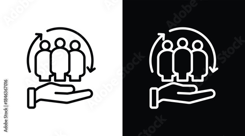 inclusion Two-tone version in black and white background