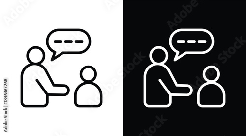 counseling Two-tone version in black and white background