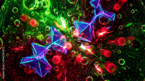 Vibrant, abstract artwork o...