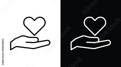 support Two-tone version in black and white background