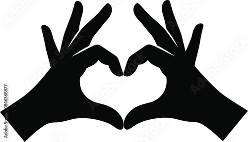 Heart shape formed by two hands