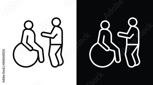 therapy Two-tone version in black and white background