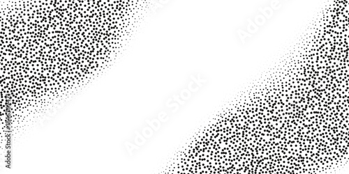 white grunge wavy sand grain background. Stippling curved gradient wave texture. Gritty noise dotwork wallpaper. eps10