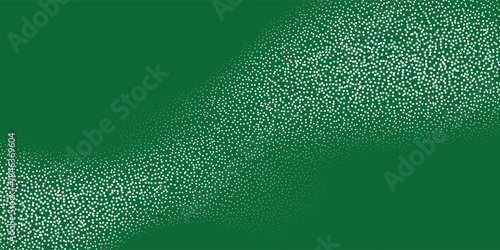 diagonal green grunge wavy sand grain background. Stippling curved gradient wave texture. Gritty noise dotwork wallpaper. green background