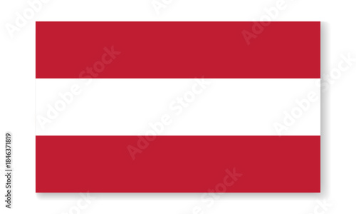 Austria national flag in flat style. Vector flat illustration.