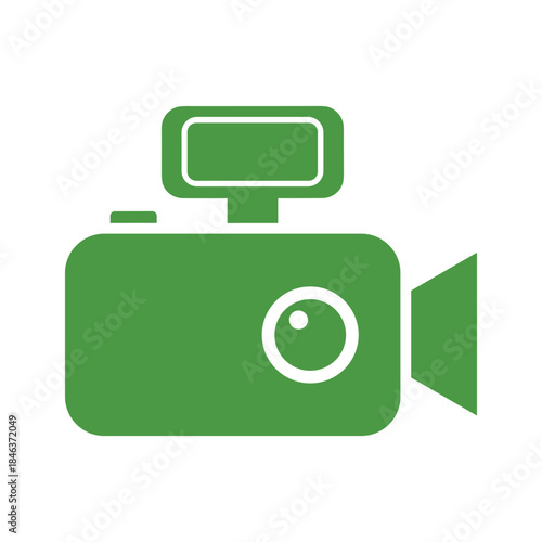 Green Video Camera Icon