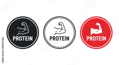 Protein icon set - Line and glyph solid icon set - Solid icons vector collection - Blue icon set - Icon vector - Flat Design Icon