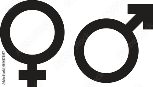 Gender Symbol Icons Vector for Identity, Biology, and Social Concept Design