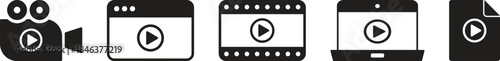 Video Format Icons Vector for Media and Playback Design
