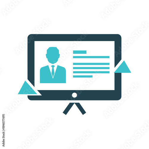 Online Resume on Computer Monitor