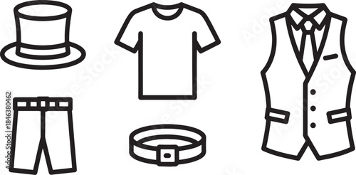 Men’s Fashion Accessories Outline